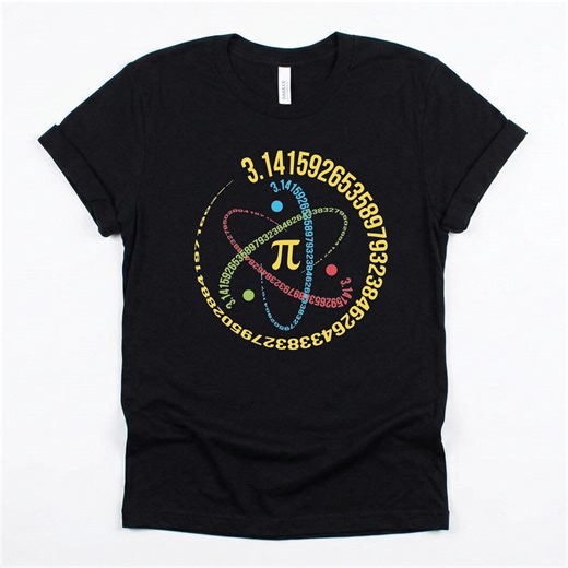 Pi Symbol Atom Shirt, Science Math Teacher Tee, STEM Geek Physics Gift - Etsy