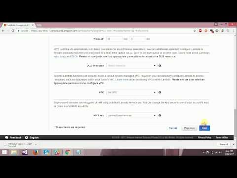 2) Creating a Lambda Function and Triggering it from AWS IoT