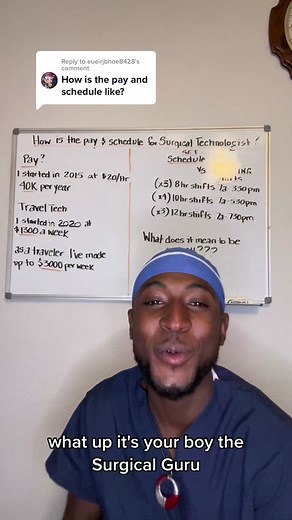 Replying to @eueirjbhoe8428 How is the pay and schedule for a Surgical Technologist? 🦴🩻🏥 #surgicalguru #surgicaltechsoftiktok #surgicaltechnologist #operatingroom #explorepage #surgicaltech #scrubtech #travelsurgicaltech #schedule #pay