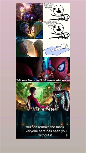 Iron Man is the Main Character… Until He Isn’t 💔 | Iron Man & Spider-Man Sad Meme #marvel #shorts
