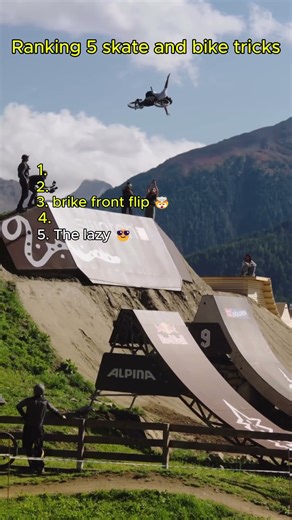 Ranking 5 high skill skate and bike trick videos #skateboarding #bigdrop #skate #bike #skatetricks