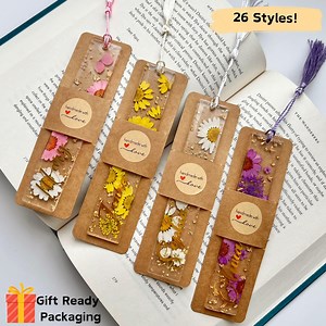 Personalized Pressed Flower Bookmark: Acrylic Resin With Tassel - Etsy