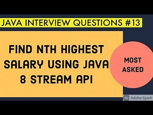 Find Nth Highest salary using Java 8 Stream API