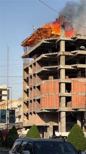 Major Fire Engulfs Building Under Construction