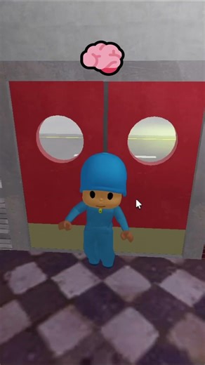 Pocoyo 999,999iq vs Papa Pizza's Pizzeria Scary Obby #roblox #shorts