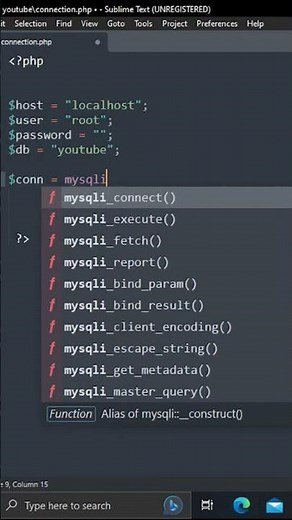 Simple database connection using php #php #database_connectivity
