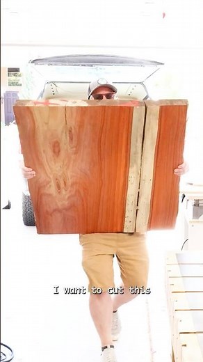 Cutting a Perfect Circle in a 2.5" Thick Slab #woodworking #diy #woodwork #liveedge