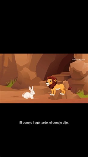 Conejo pequeño vs león 🐰🦁 ¿Quién ganará? #historia #conejo #leon #motivacion #shorts