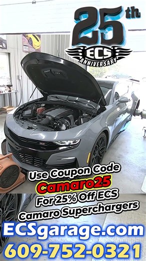 Camaro Supercharges are 25% off at ECS this month www.ECSgarage.com