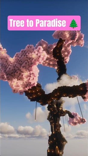 MASSIVE TREE with a Village on it #minecraft