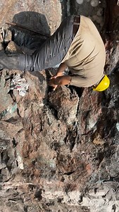 9K views · 318 reactions | Mining Madness, some people call miners greedy and crazy. I wouldn’t call it that, I would call it the quest for the next best specimen and the rush that comes along with it. Here i was inspecting what progress was achieved by using the excavator chisel hammer, and saw that more was needed at the mouth of the cavity. #minerals #mineralspecimens #mesolite #zeolite #crystalcollector #crystallove #mineralsofig | Matrix India | Facebook