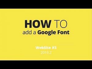 How to ADD A GOOGLE FONT in WebSite X5