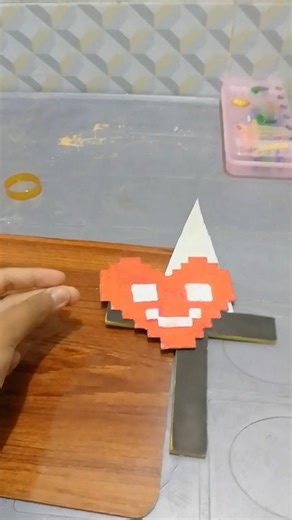 Minecraft heart and enemies kunai #art #trending