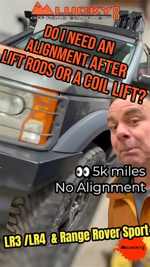 Land Rover Parts Specialists on Instagram: "“Do I NEED an alignment after lift rods or a coil lift?” We lifted the OG Project LR3 and drove it UNALIGNED so you don’t have to. Result? 🛞➡️ toe + camber = fast edge wear. Justin: “If we just flip them around maybe we can go another 5k.” 👀 Bottom line: Lift = get an alignment (toe/camber/caster). Your tires + wallet will thank you. #Lucky8OffRoad, #ProjectLR3, #LR3, #LR4, #RangeRoverSport, #RRS, #LiftRods, #CoilLift, #Alignment, #Toe,