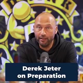 Derek Jeter shares a masterclass on preparation and mindset."My biggest thing in life that makes me most uncomfortable is being unprepared. And that's in anything.""You hear athletes talk about the game speeds up or slows down. Well, it slows down when you're prepared. Speeds up when you're unprepared."That's the difference. Preparation helps you feel ready for what can and will arise."Every time you're in a situation, I've already gone through it in my head.""If you have the same approach to a 