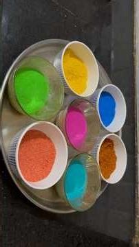 Rangoli Colours Ready at home for colorful Ugadi 👌👌😍🥰🤪#viralreels #ugadirangoli