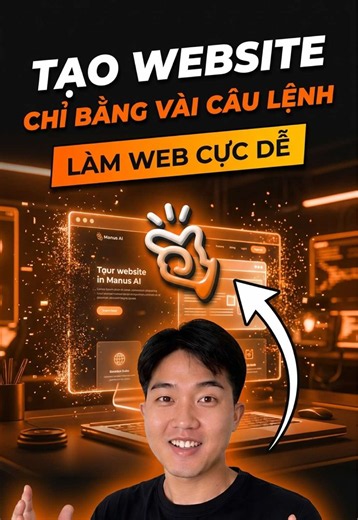 Dựng web xịn chỉ bằng vài câu prompt, quá ảo luôn ae! 🚀 #manus #ManusAI #cuongmeai