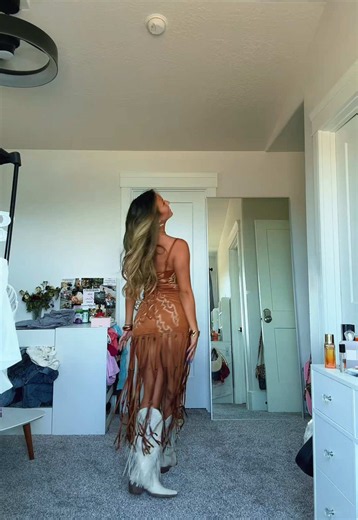 dress is ella coded #ellalangley #westerndress #fringedress #suededress #countryfestivaloutfit