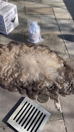 This calcium build up stood no chance 💪 - Shoutout to @plumbingstateofmind for clearing this drain using Hercules Sizzle 🫧 | Oatey