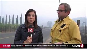 CAL FIRE UPDATE: Cal Fire official has new information on North Bay firestorm. He says winds are calm, but temperatures are rising, keeping firefighters on their toes. Camila Bernal is reporting from Adobe Canyon Rd. in Kenwood: http://wp.me/p5hgGs-2Jkj | KRON 4 News