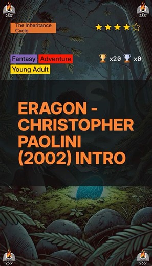 Eragon - Christopher Paolini (2002) Intro (The Inheritance Cycle - 1) - 3.95 ⭐️
