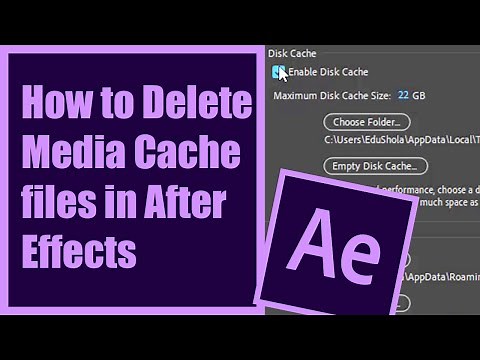 How to Delete Media Cache files in After Effects - Free Up Space (TIP&TRICKS)