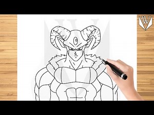 How to draw MORO Dragon Ball Step by step Tutorial | Free Download Coloring Page
