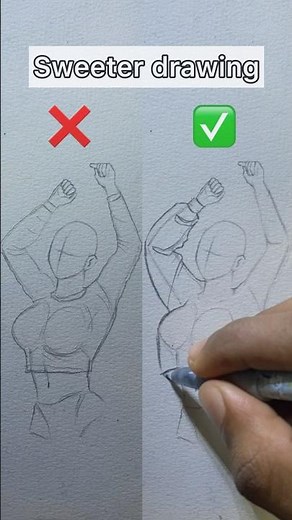 How to draw sweater for beginners #beginnerarttips #drawingtutorial #art