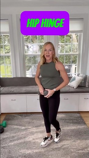 Hip hinge —one of the hardest exercises for most people to master-initiate movement from your hips.