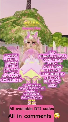 All available DTI codes ￼