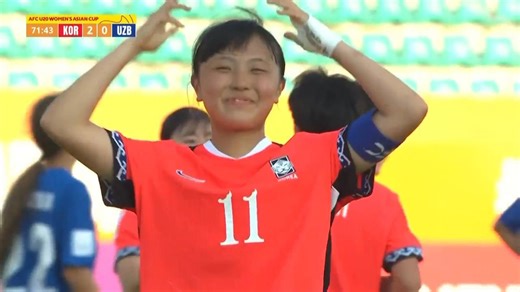 South Korea open account with 2-0 win over Uzbekistan in AFC U20 Women's Asian Cup