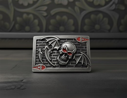 Gothic Skull Playing Cards Belt Buckle for Men, Biker Gamble Belt Buckle, Dark Metal Skull Buckle, Punk Rock Statement Buckle - Etsy UK