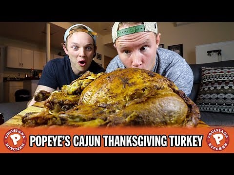 Cooking a full Popeye's Cajun-Style Turkey for Thanksgiving