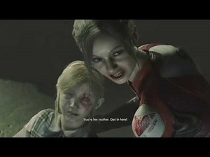RESIDENT EVIL 2 REMAKE : CLAIRE - SHERRY BECOMES INFECTED/FACING MR.BIRKIN