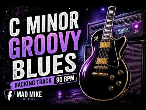 C Minor Groovy Blues Backing Track (90 BPM) | 12/8 Texas Shuffle Jam (SRV Style)