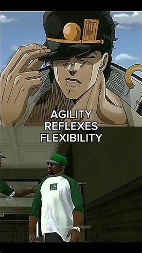 Jotaro Kujo (No Stand) vs CJ (GTA) | 🗿 Edit // #games #edit #jojo #jotaro #cj #gta5 #gta #gtav #1v1
