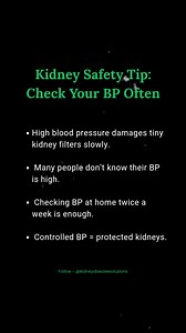 Your BP number may be the most important kidney number you ever check. Follow for more updates. #bloodpressure #kidneyhealth #ckd #renalcare #healthawareness #fblifestyle #KidneyCare #kidneydisease #healthylifestyle #kidneyhealthawareness | The Kidney Disease Solution