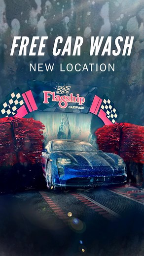 A new Flagship Carwash location is open at Liberty Rd & Brenbrook Dr. Redeem this offer for a free wash and complimentary amenities. | Flagship Carwash