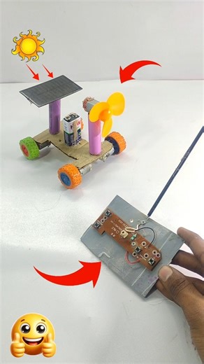 How to make solar energy rc car || diy rc car #viral #shorts