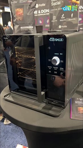 The GE Profile Smart Indoor #smoker uses a catalytic converter, like the one in your car, to safely smoke meats inside. More CES 2024 coverage: https://www.digitaltrends.com/topic/ces/ #CES #digitaltrends #technologynews #CES2024 #smoker #foodielife #foodlovers | Digital Trends