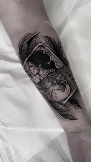 ♠️ Queen of Spades ♠️#tattooartist #tattooer #blackwork #frenchtattooer #colmar #tattootok