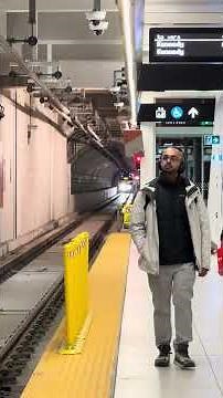 Extended look at eglinton lrt train arrival