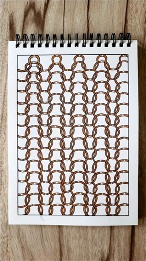 Rope inspired doodle tutorial, Easy zentangle, Easy pattern, Easy design