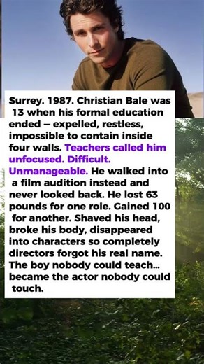 He Was Expelled From School & Conquered Hollywood | Christian Bale