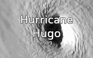 1989年北大西洋飓风Hugo路径动画