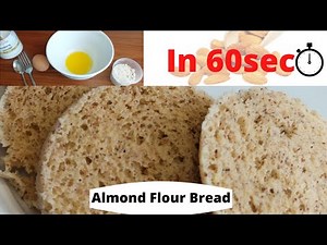 1 Minute Microwave Almond Flour Bread Recipe using 4 Ingredients