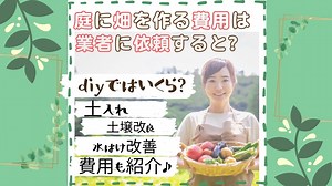 庭に畑を作る費用は業者に依頼すると?diyではいくらかかる?土入れや土壌改良や水はけ改善の費用も紹介♪ | ある日のベリーファーム