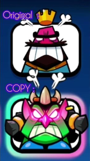 Copy vs Original🦀😄 #clashroyale #fnf #lyrics