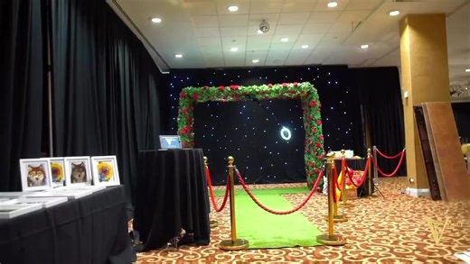 Professional Booth for Parties With Glass Floor Remote Coin Operated Logo Scan Printing Overhead 360 Photo Booth