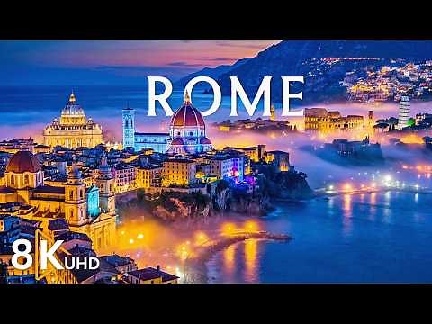 Rome Italy 8K 🇮🇹 | Colosseum, Vatican City, Piazza Navona & Ancient Roman Streets Cinematic Tour